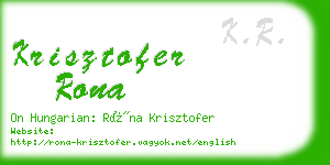 krisztofer rona business card